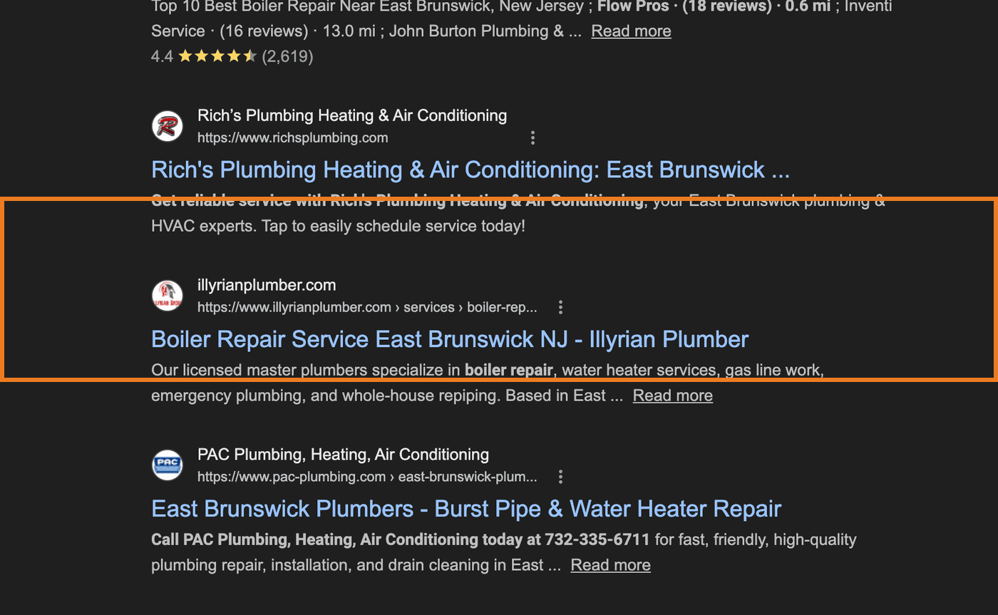 Illyrian Plumber ranking #2 for boiler repair East Brunswick NJ